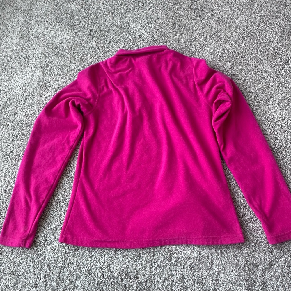 The North Face Bright Pink Fleece Quarter Zip Pullover Small | Lightweight Layer - Picture 5 of 8